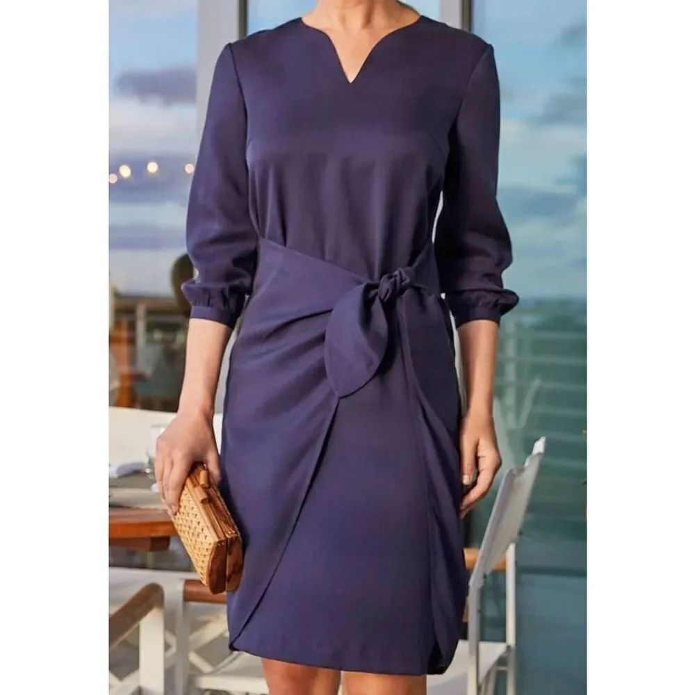 J.McLaughlin Ciara blue Shift Dress sz Small